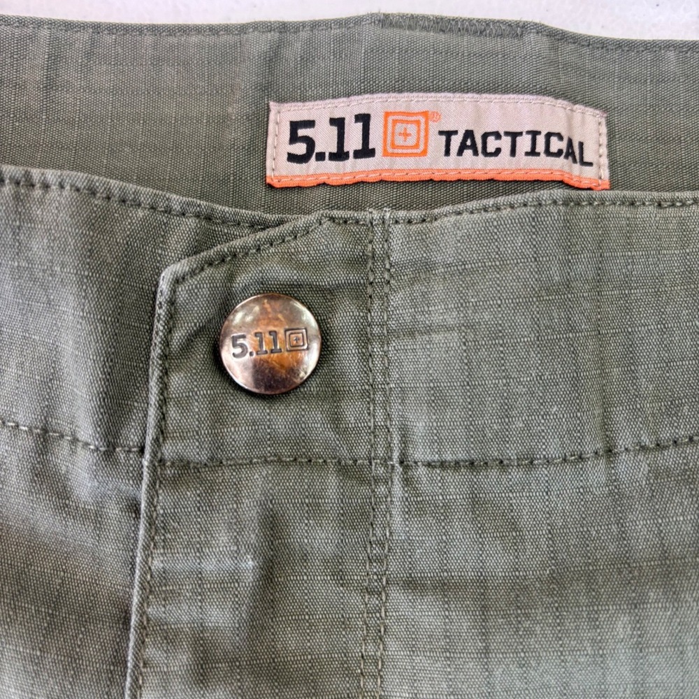 5.11 Tactical Ripstop Cargo Shorts Men's Green Utility Hiking Outdoors Camp 36 - Picture 9 of 16
